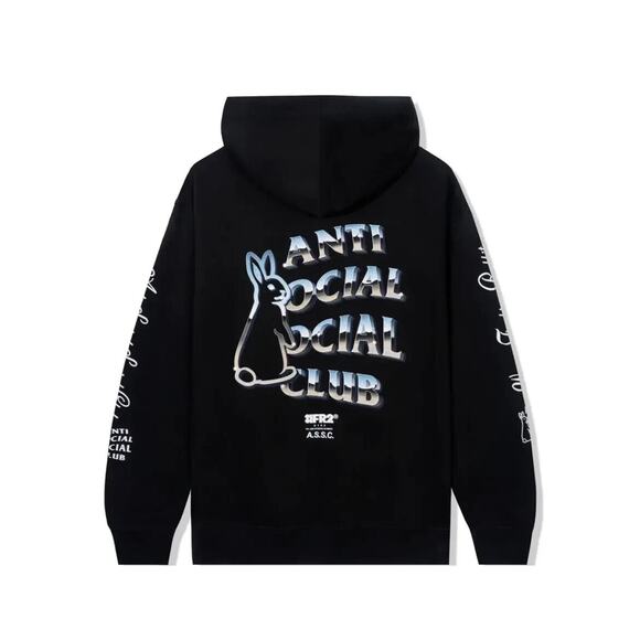 ASSC #FR2 X Magnetism Hoodie Black Sz XL Authentic Anti Social Social Club - Picture 6 of 7